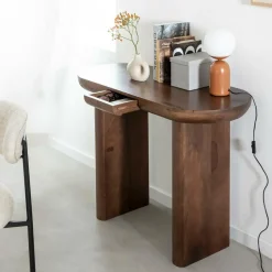 Made in Meubles Table Console<Console en bois de manguier Kate