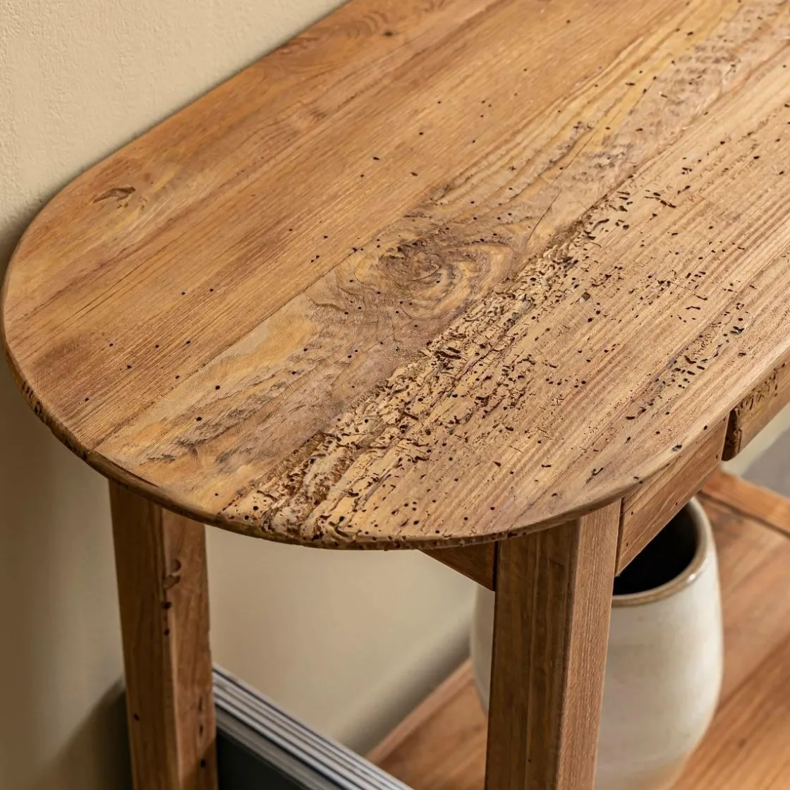 Made in Meubles Table Console<Console en bois de pin recyclé Blaise