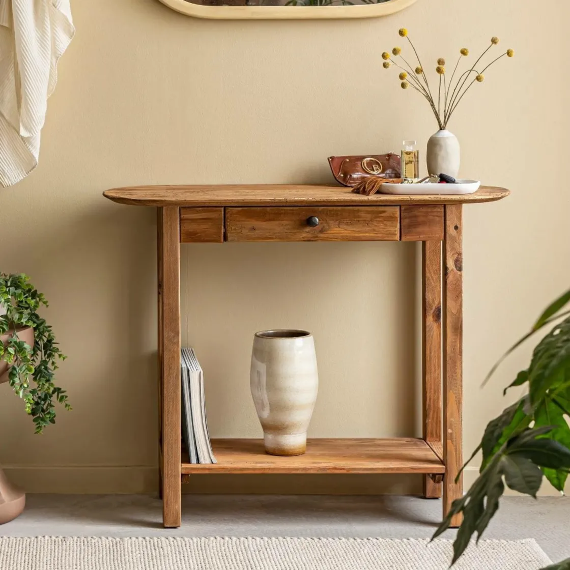 Made in Meubles Table Console<Console en bois de pin recyclé Blaise