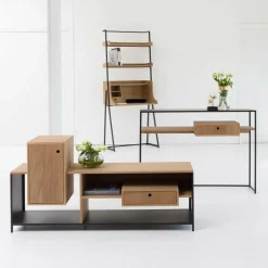 Made in Meubles Table Console<Console en bois et métal Ortense