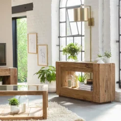 Made in Meubles Table Console<Console en bois recyclé Blaise