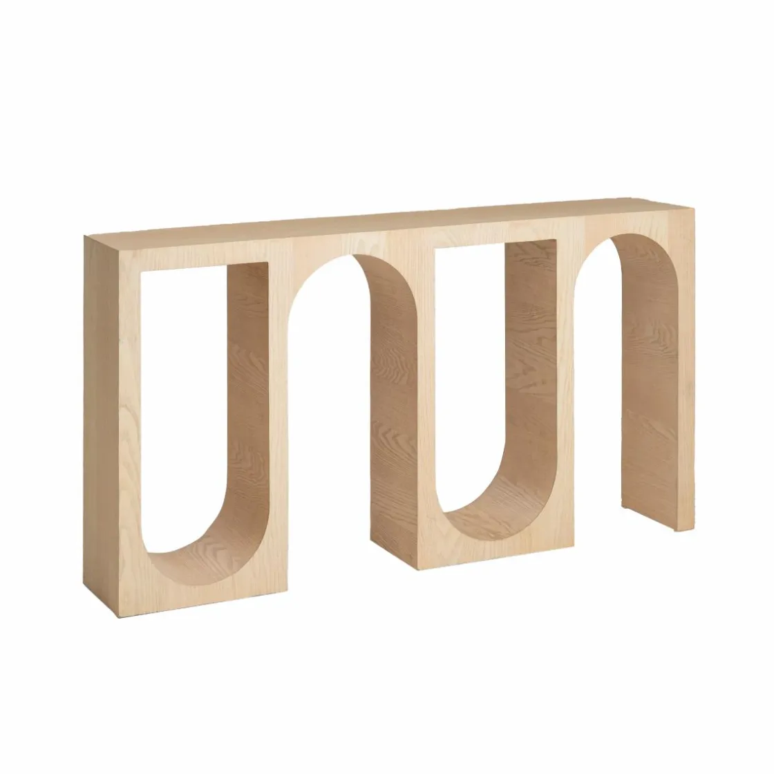 Made in Meubles Table Console<Console en chêne massif clair Octave