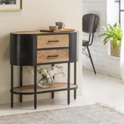 Made in Meubles Table Console<Console en métal Achille