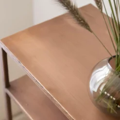 Made in Meubles Table Console<Console en métal effet cuivre Lima