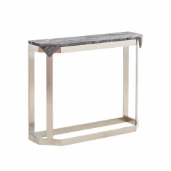 Made in Meubles Table Console<Console en métal et marbre Noé