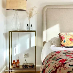 Made in Meubles Table Console<Console en métal et marbre Pomme