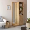 Made in Meubles Armoire<Dressing avec miroir en bois de manguier Juliet