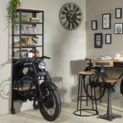 Made in Meubles Etagère<Etagère avant de moto en métal noir Tata