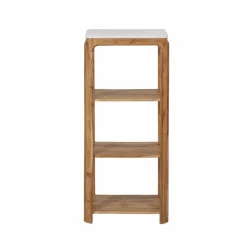 Made in Meubles Etagère|Meuble De Rangement<Etagère carrée en bois d'acacia et marbre Emyr