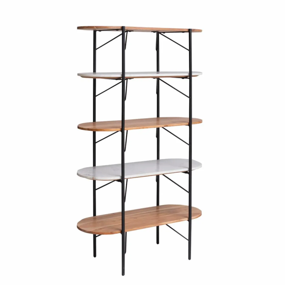 Made in Meubles Etagère<Etagère en bois d'acacia et marbre Scott