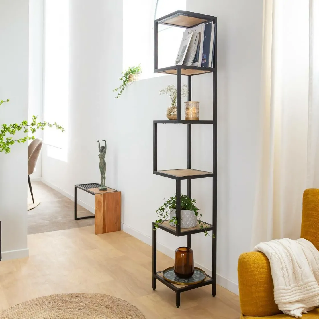 Made in Meubles Etagère<Etagère en bois de manguier et métal Ulysse