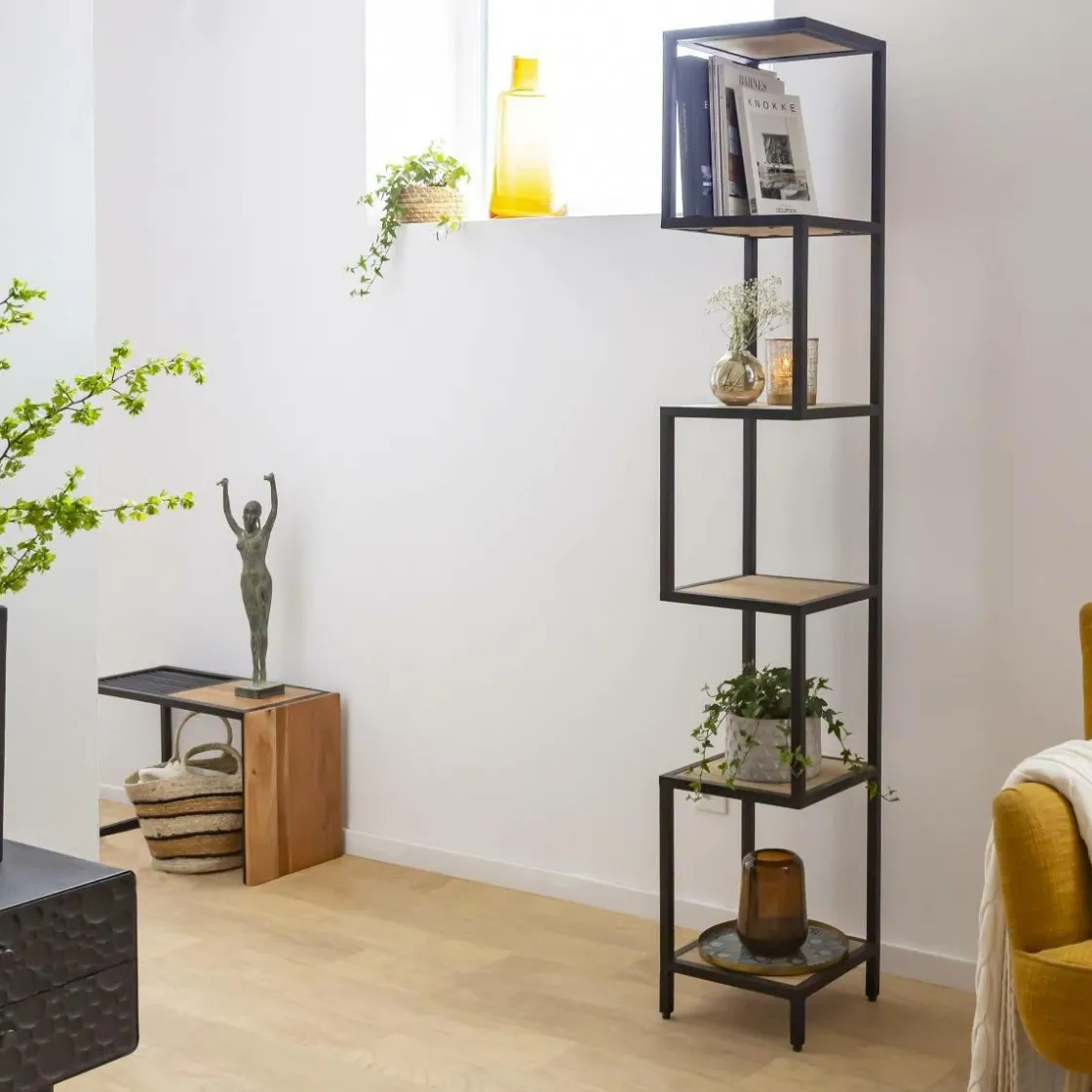 Made in Meubles Etagère<Etagère en bois de manguier et métal Ulysse