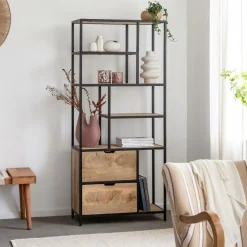 Made in Meubles Etagère<Etagère en bois de manguier et métal Maxence