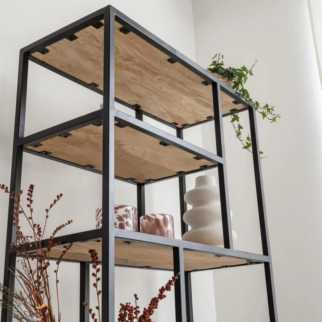 Made in Meubles Etagère<Etagère en bois de manguier et métal Maxence