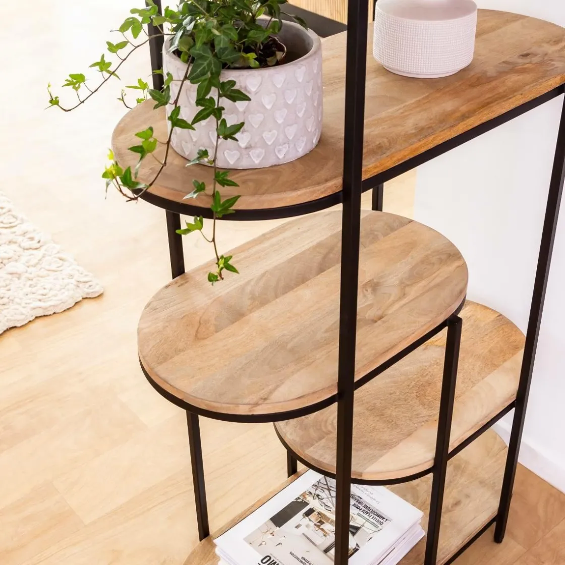 Made in Meubles Etagère<Etagère en bois de manguier et métal Owen