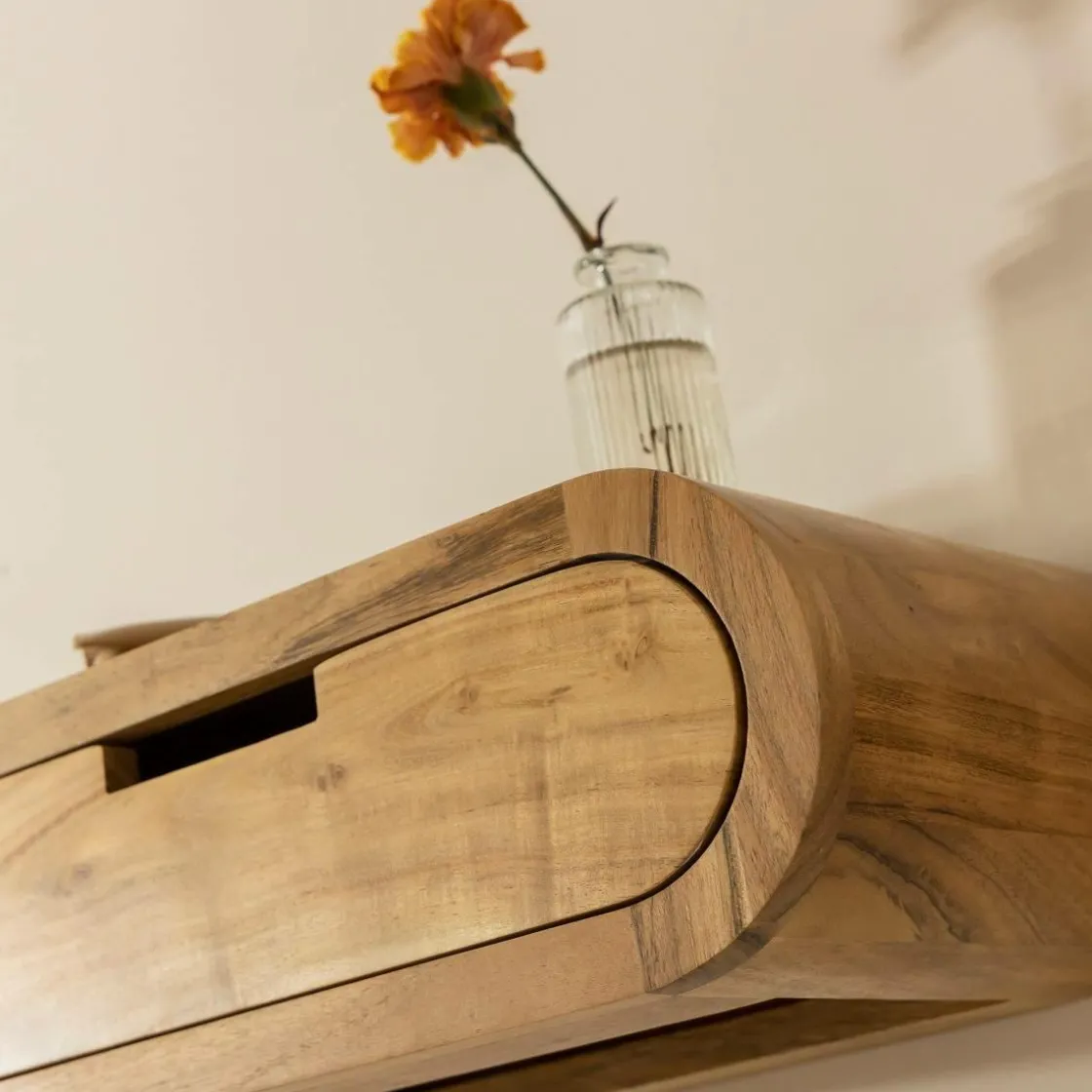 Made in Meubles Etagère|Chevet<Etagère murale arrondie en bois d'acacia Orane