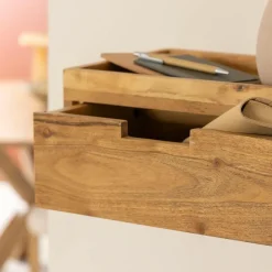 Made in Meubles Etagère|Chevet<Etagère murale carrée en bois d'acacia Orane