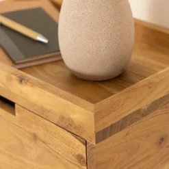 Made in Meubles Etagère|Chevet<Etagère murale carrée en bois d'acacia Orane