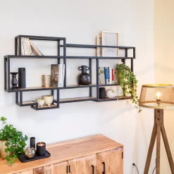 Made in Meubles Etagère|Décoration<Etagère murale en bois de manguier et métal Jacynthe