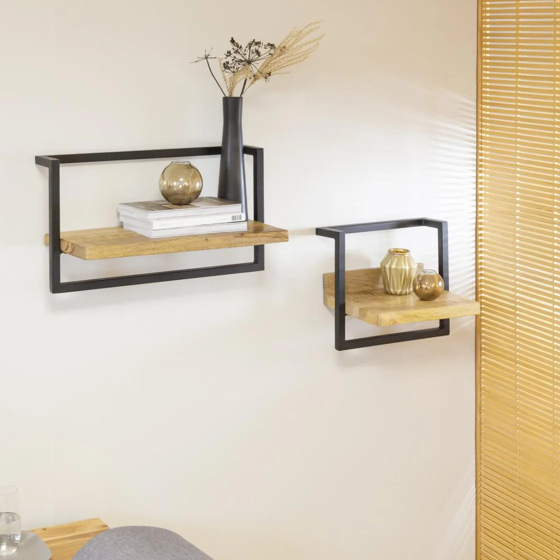 Made in Meubles Etagère|Décoration<Etagère murale en bois de manguier grand modèle Joie