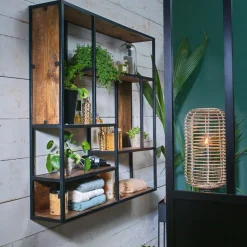 Made in Meubles Etagère<Etagère murale en métal et bois de manguier Marcel