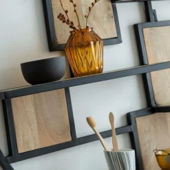 Made in Meubles Etagère<Etagère ronde en bois de manguier et métal Noam