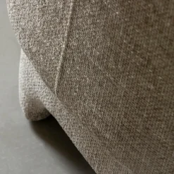 Made in Meubles Fauteuil<Fauteuil arrondi en tissu taupe Norton