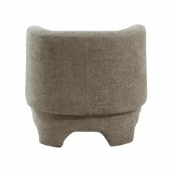 Made in Meubles Fauteuil<Fauteuil arrondi en tissu taupe Norton