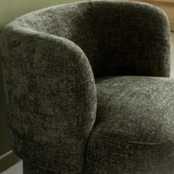 Made in Meubles Fauteuil<Fauteuil arrondi en tissu Norton