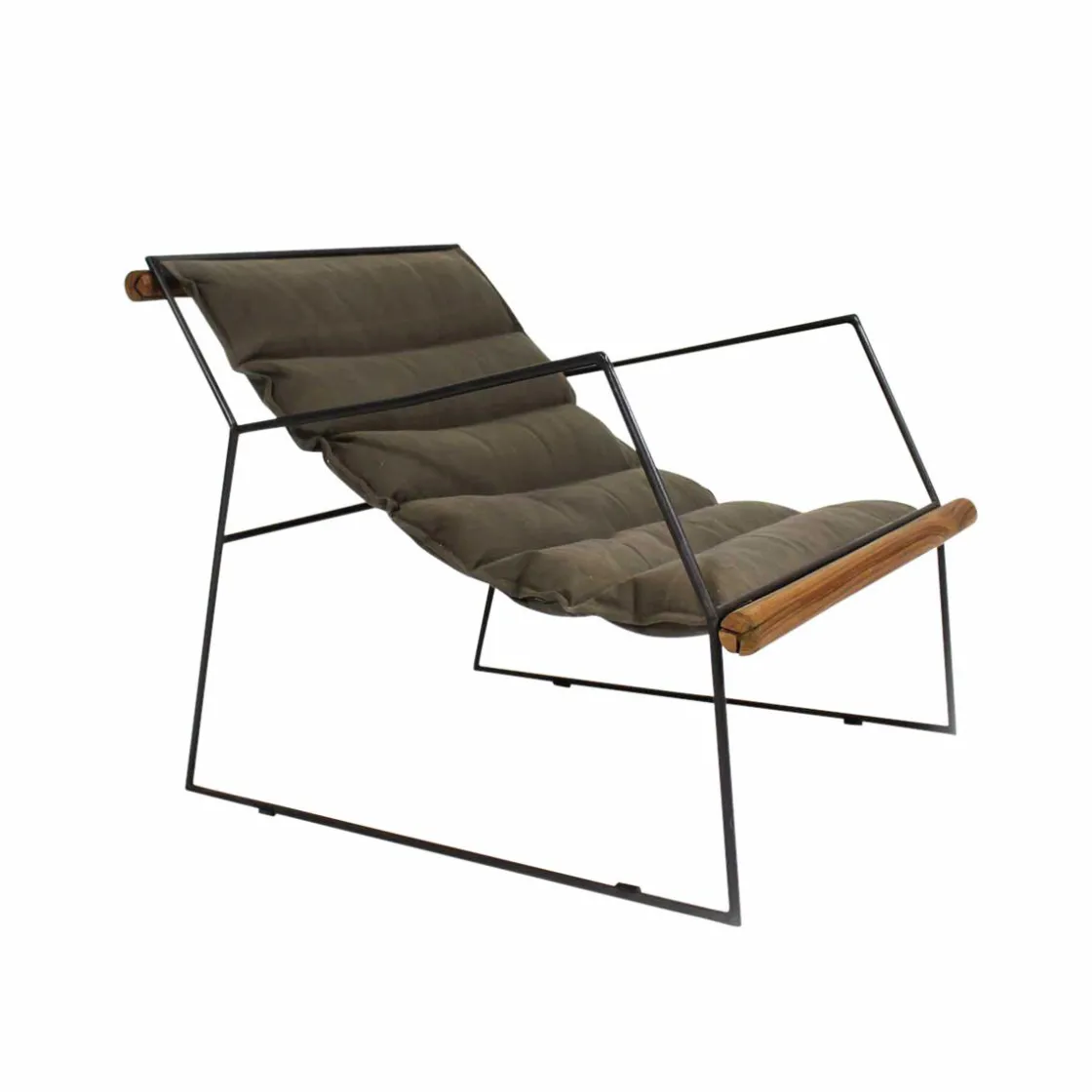 Made in Meubles Fauteuil<Fauteuil assise suspendue kaki Rosalie