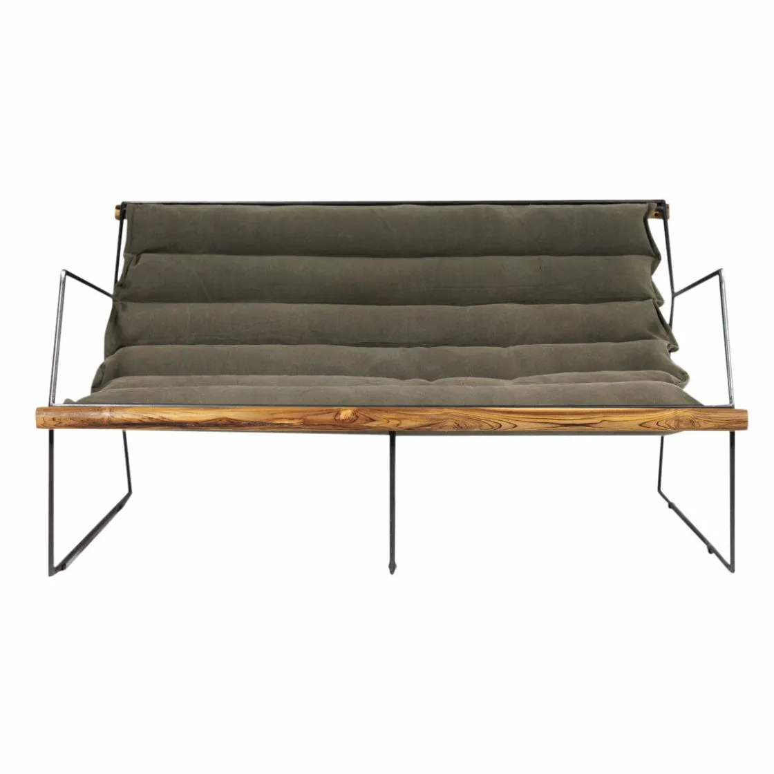 Made in Meubles Fauteuil<Fauteuil assise suspendue kaki 2 places Rosalie