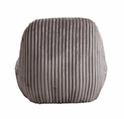 Made in Meubles Fauteuil<Fauteuil confort en velours côtelé gris Johanna