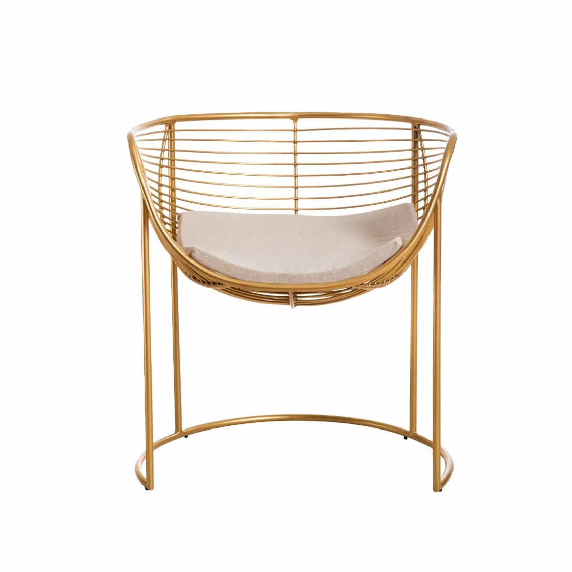 Made in Meubles Fauteuil<Fauteuil design en métal doré Augustus