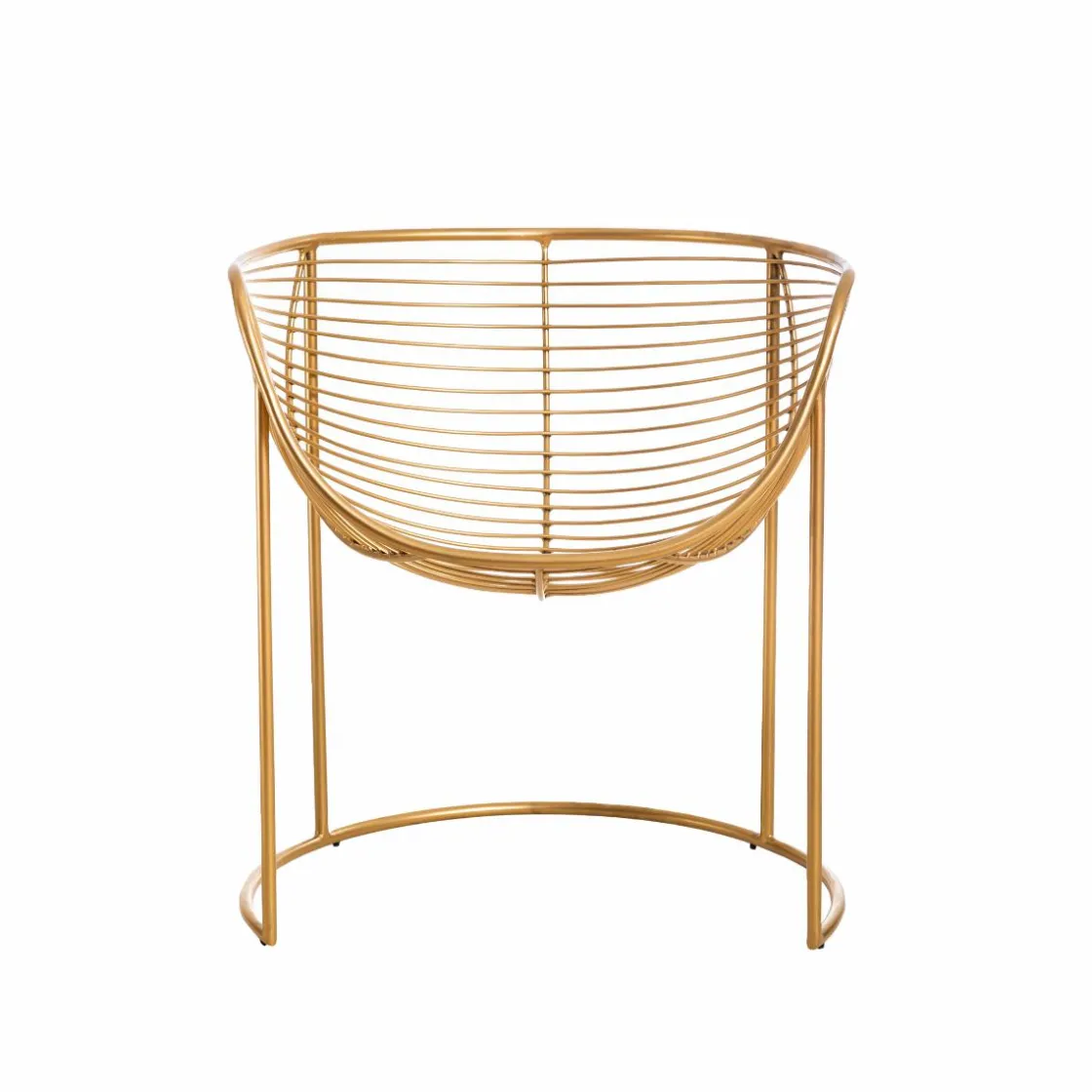 Made in Meubles Fauteuil<Fauteuil design en métal doré Augustus