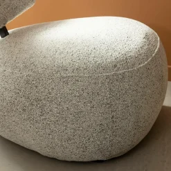 Made in Meubles Fauteuil<Fauteuil en tissu bouclette avec dossier gris Teresia