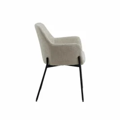 Made in Meubles Chaise<Fauteuil en tissu écru Aëlys (lot de 2)