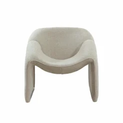 Made in Meubles Fauteuil<Fauteuil en tissu écru Théa