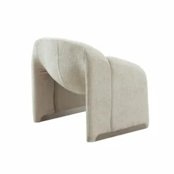 Made in Meubles Fauteuil<Fauteuil en tissu écru Théa