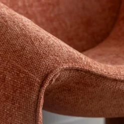 Made in Meubles Fauteuil<Fauteuil en tissu terracotta Théa