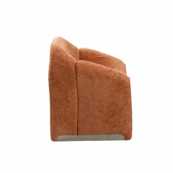 Made in Meubles Fauteuil<Fauteuil en tissu terracotta Théa