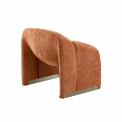 Made in Meubles Fauteuil<Fauteuil en tissu terracotta Théa