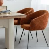 Made in Meubles Fauteuil<Fauteuil en tissu terracotta et pieds en métal Sandy