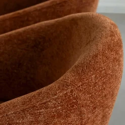 Made in Meubles Fauteuil<Fauteuil en tissu terracotta et pieds en métal Sandy