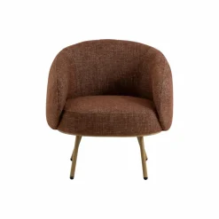 Made in Meubles Fauteuil<Fauteuil en tissu terracotta confort Orenzo