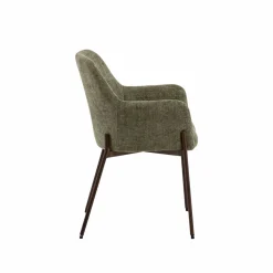 Made in Meubles Chaise<Fauteuil en tissu vert Aëlys (lot de 2)