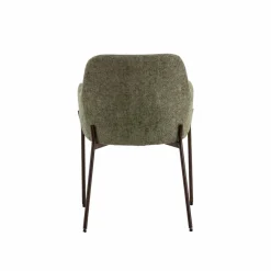 Made in Meubles Chaise<Fauteuil en tissu vert Aëlys (lot de 2)