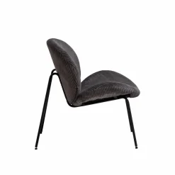 Made in Meubles Fauteuil<Fauteuil en velours gris Dorian