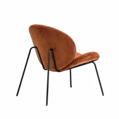 Made in Meubles Fauteuil<Fauteuil en velours terracotta Dorian