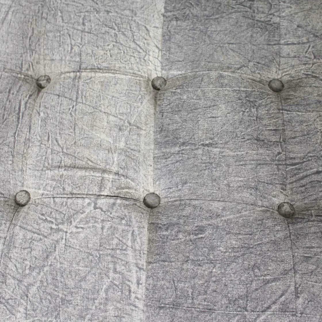 Made in Meubles Fauteuil<Fauteuil lounge en tissu bleu délavé armature métal