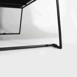 Made in Meubles Fauteuil<Fauteuil lounge en tissu bleu délavé armature métal